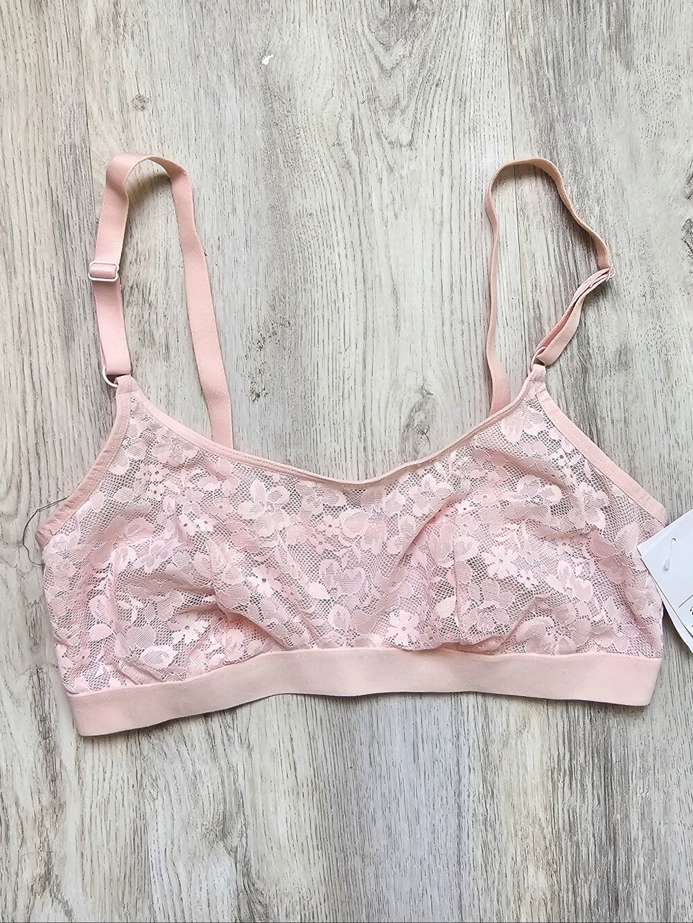 New Auden Lightly Lined Lace Scoop Neck Bralette